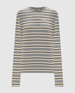 Max & Co Лонгслів кольору хакі MEDUSA в смужку MCOMEDUSA