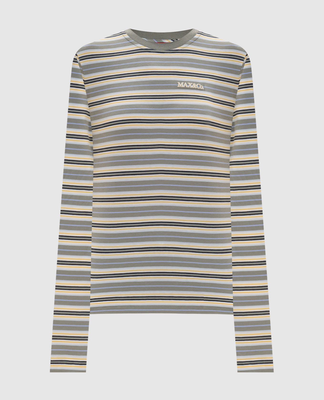 Лонгслив цвета хаки MEDUSA в полоску