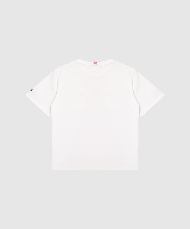 MC2 SAINT BARTH Дитяча біла футболка Eddy з вишивкою логотипа EDD000101947L зображення 2