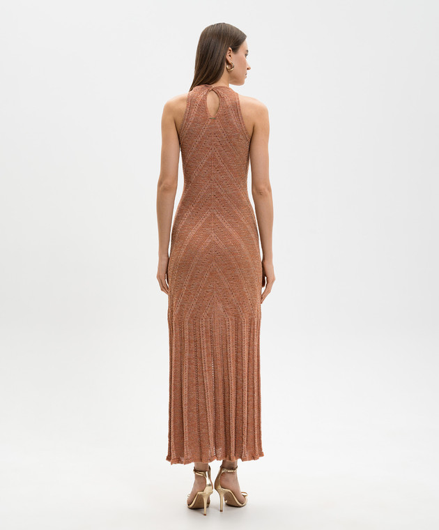 Twinset Рожева сукня з льоном з люрексом 261TT3213 зображення 3