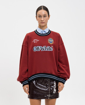 Off-White Червоний світшот з логотипом 2BA075F25FLE003