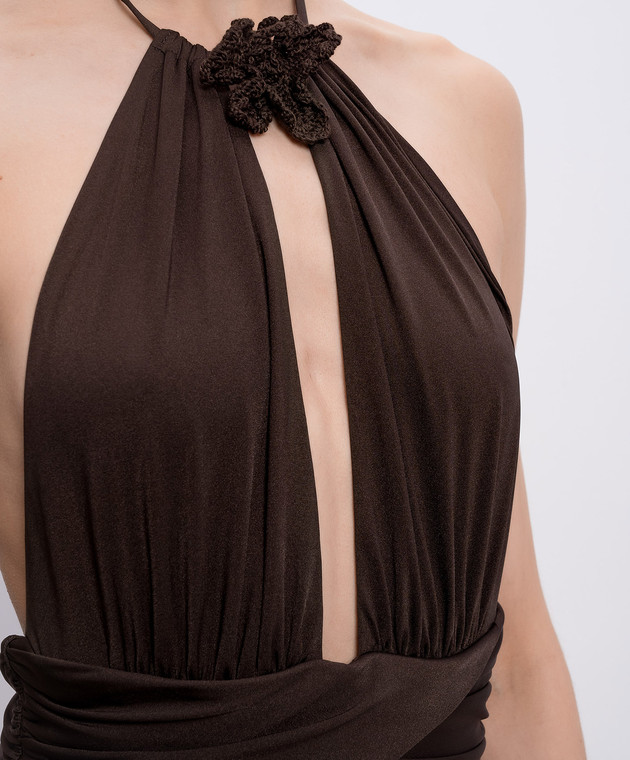 Twinset Коричневий купальник з брошкою 261LMME00 зображення 5