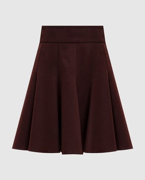 Max Mara Бордовая юбка BRAVA из шерсти верблюда BRAVA1234