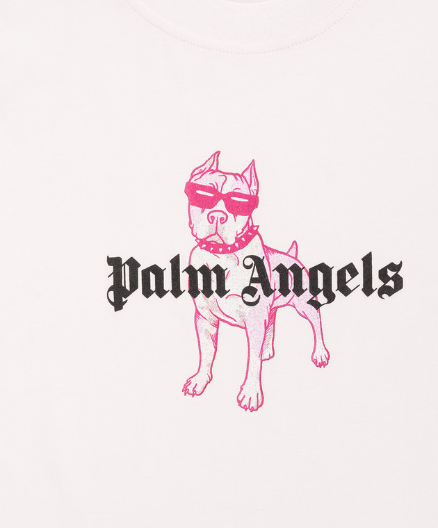 Palm Angels Дитяча рожева футболка з принтом PGAA002S26JER009 зображення 3