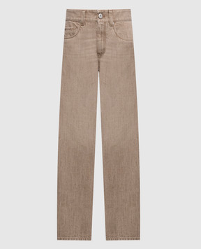 Brunello Cucinelli Бежеві джинси з патчем MP095P5565