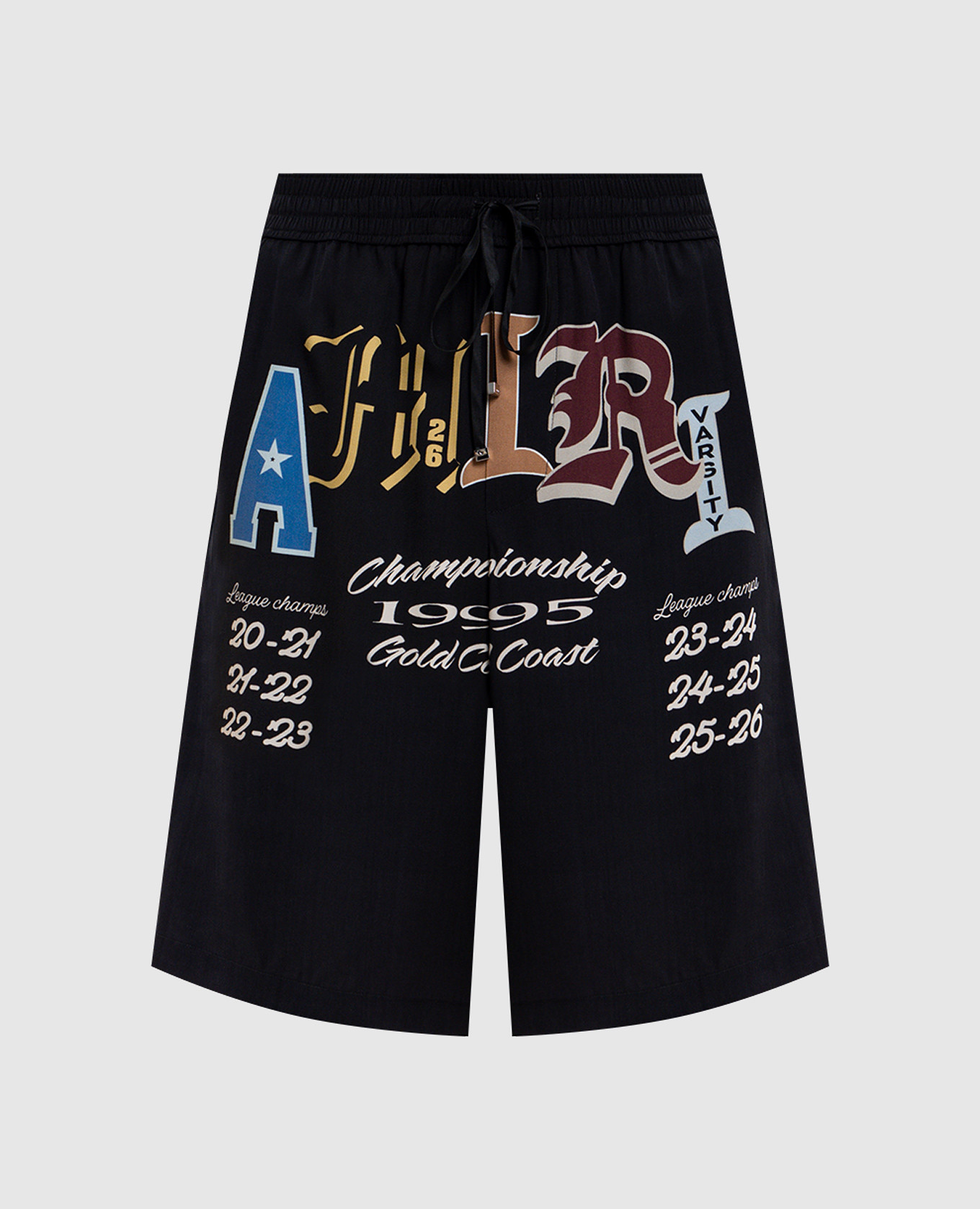 

Черные шорты Varsity с принтом, Черный, Шорты
