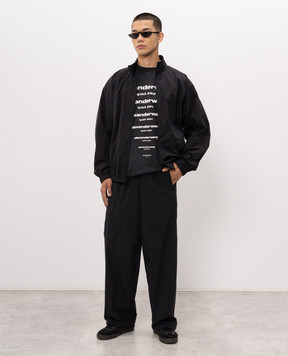 Alexander Wang Чорна футболка з контрастним принтом логотипа UCC3261924m