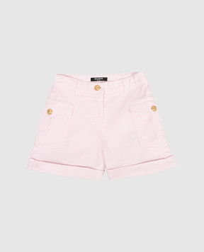 Balmain Дитячі рожеві джинсові шорти BY6A69Z3702810
