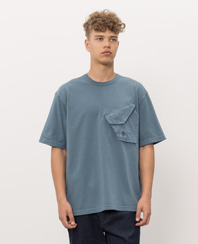 Stone Island Синяя футболка с карманом L2S152100008S0500