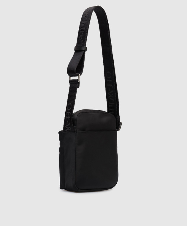 Off-White Чорна сумка крос-боді з принтом логотипа OMNQ082C99FAB001 зображення 3