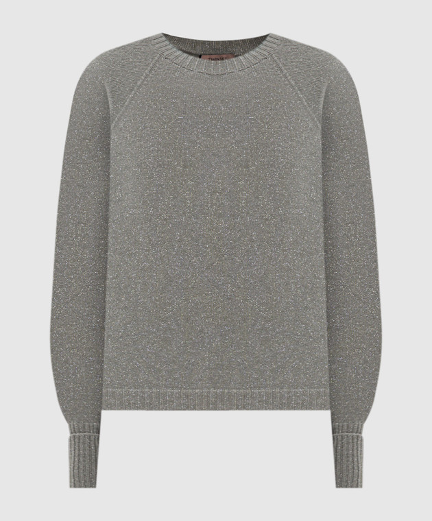 Twinset Зеленый джемпер с шерстью и кашемиром с люрексом 262TP3512