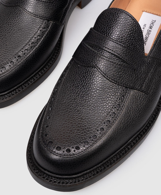 Thom Browne Черные кожаные лоферы MFD054A00198 изображение 5