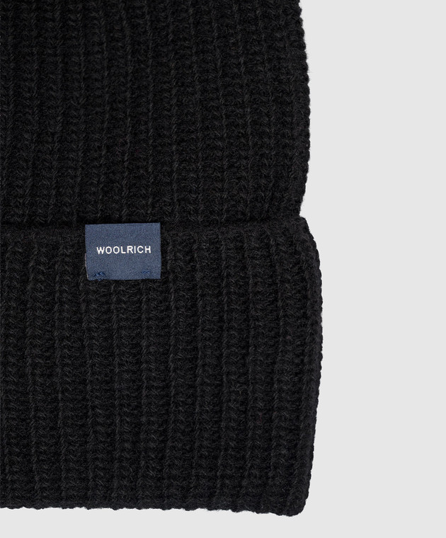Woolrich Черная шапка с шерстью CFWOAC0331MBUF0659 изображение 3
