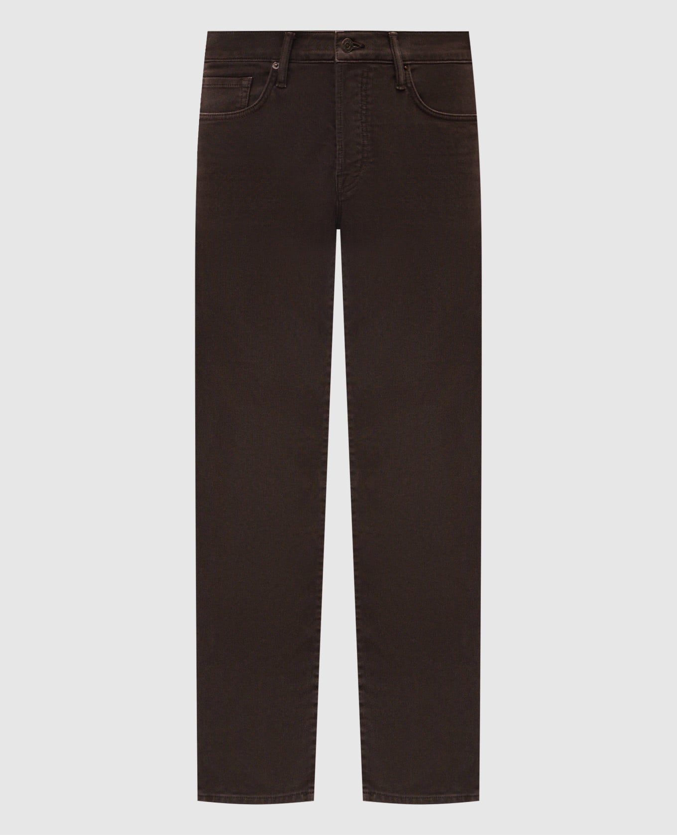 

Коричневые джинсы с патчем логотипа, Коричневый, Зауженные джинсы