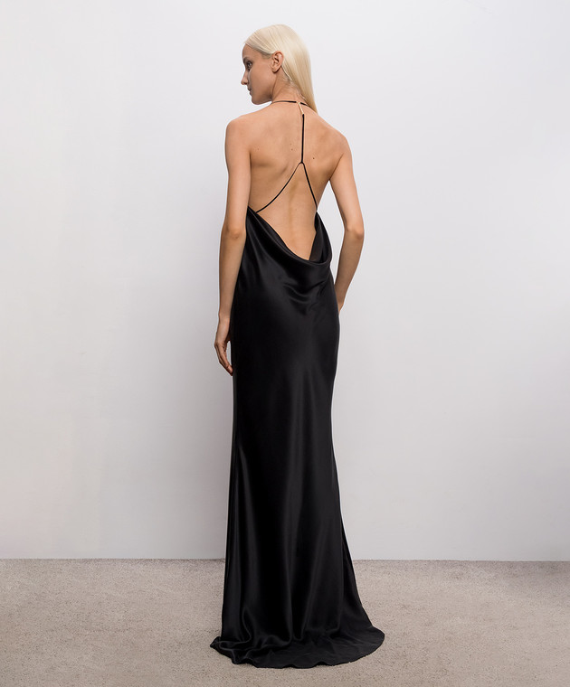 Tom Ford Чорна сукня із шовку з відкритою спиною AB3711FAX1720 зображення 3