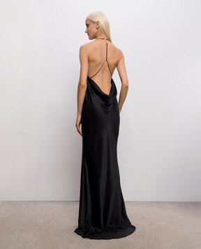 Tom Ford Чорна сукня із шовку з відкритою спиною AB3711FAX1720