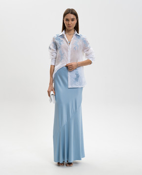 Ermanno Scervino Голубая юбка макси D482O354XZV