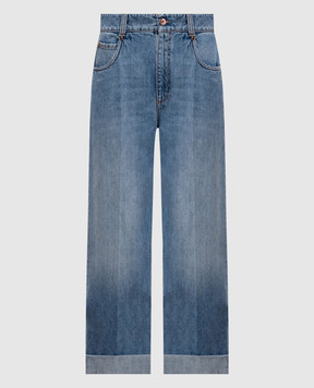 Brunello Cucinelli Блакитні джинси з ефектом потертості MA095P4005