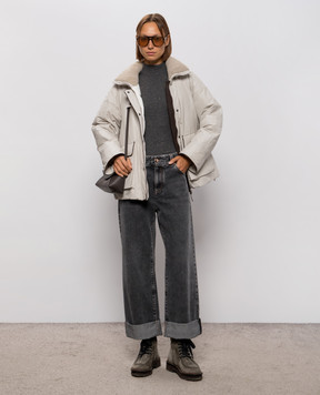 Brunello Cucinelli Сірий пуховик MH5253658