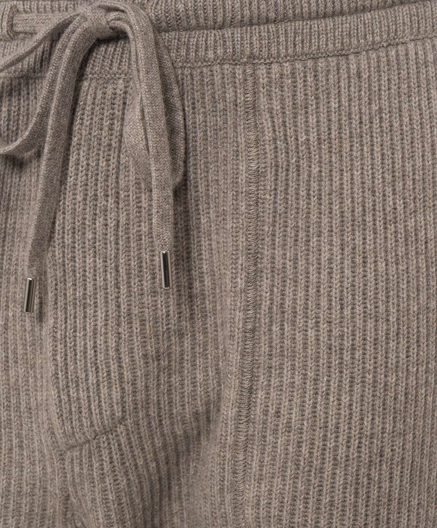 Brunello Cucinelli Бежевые джоггеры из кашемира M22704849G изображение 5