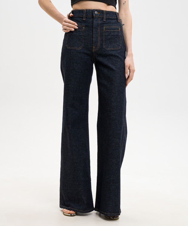 Khaite Сині джинси Delimonico з патчем 1185916040 зображення 3