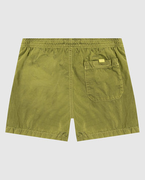 Stone Island Дитячі зелені шорти для плавання з логотипом L1S16B100002S00431012