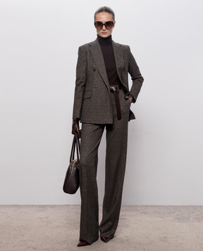 Max Mara Коричневый двубортный жакет CRESTA MSTCRESTA