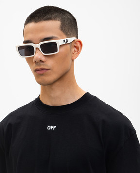 Off-White Белые солнцезащитные очки HUNTINGTON OW1032010755
