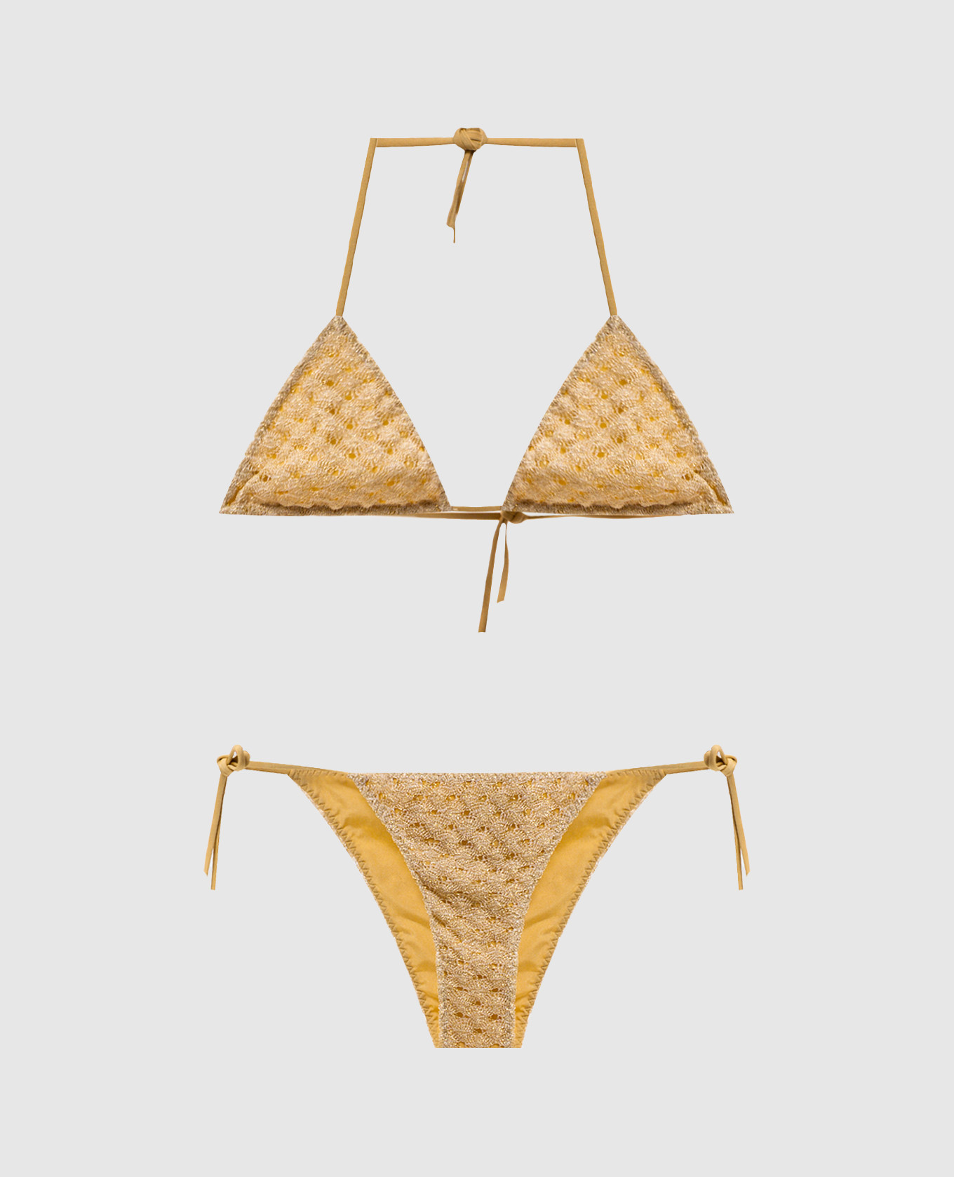 

Бежевый купальник с люрексом, Раздельные купальники