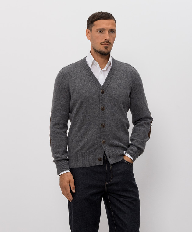 Brunello Cucinelli Серый кардиган из кашемира M22709806 изображение 3