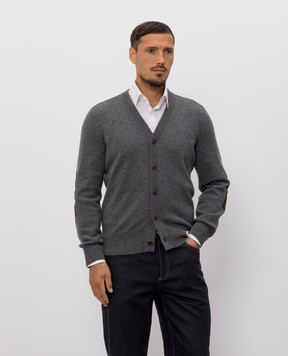 Brunello Cucinelli Сірий кардиган з кашеміру M22709806