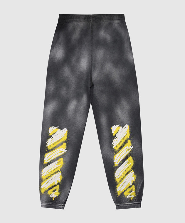 Off-White Дитячі сірі джогери з принтом Diag Spay 44BCH001S26F007 зображення 2
