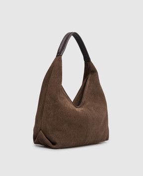 Gianni Notaro Коричнева замшева сумка-хобо SUEDE 867SUEDE