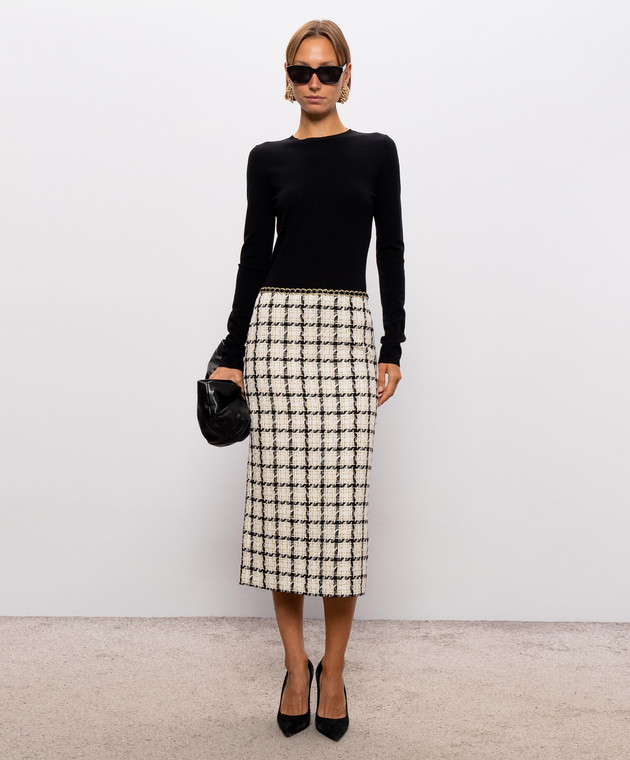 Twinset Твидовая юбка в клетку 262TP2754 изображение 2