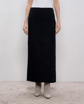 Brunello Cucinelli Сіра спідниця міді з вовни MD565G3923