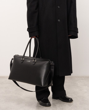 Maison Margiela MM6 Черная кожаная дорожная сумка Bauletto SB6WI0009P9061