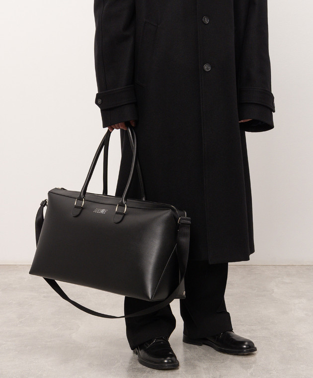 Maison Margiela MM6 Черная кожаная дорожная сумка Bauletto SB6WI0009P9061 изображение 2