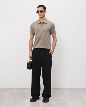 Heliot Emil Поло Alae кольору хакі з шовком M07091