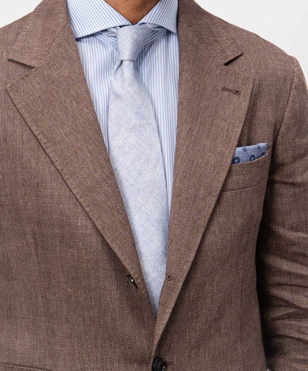 Pini Parma Блакитна краватка із шовку 60594202 зображення 2