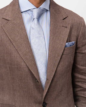 Pini Parma Блакитна краватка із шовку 60594202