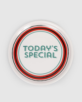 Bitossi Home Белая фарфоровая тарелка для пиццы Today's Special GST00006