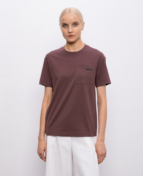 Brunello Cucinelli Футболка кольору марсала MPT81EC710