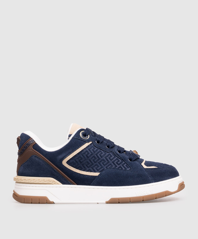 Versace Синие замшевые кроссовки Biggie Basket 10256551A18539
