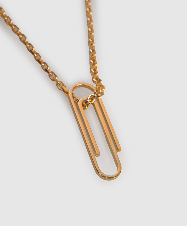 Off-White цепочка с подвеской Paperclip OWOB145S26MET001 изображение 3