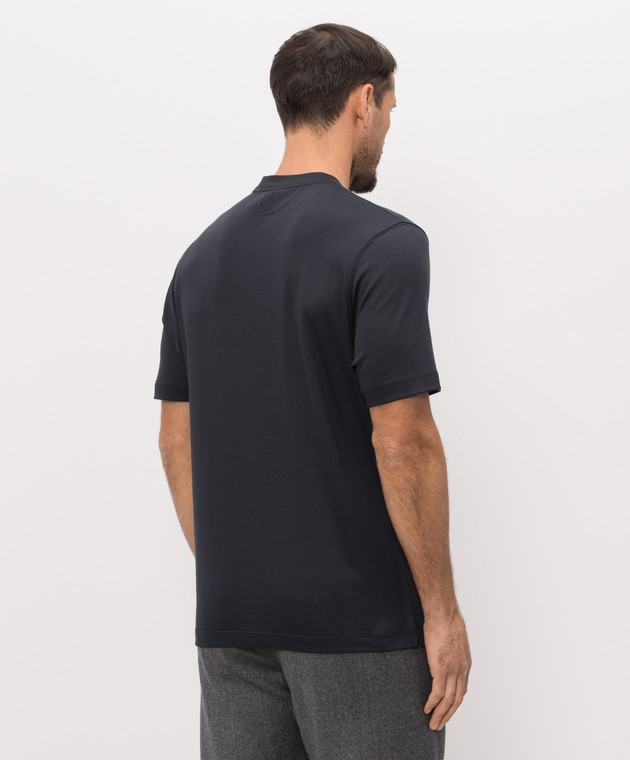 Canali Синя футболка прямого крою MJ02451T0965 зображення 3