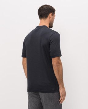 Canali Синя футболка прямого крою MJ02451T0965