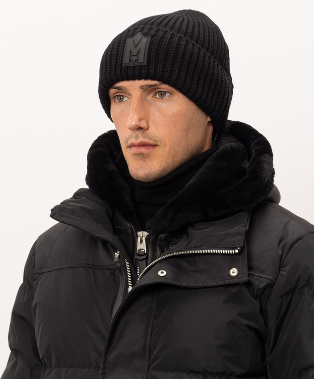 Mackage Чорна шапка з вовною JUDEMZ зображення 2