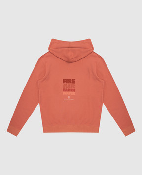 Brunello Cucinelli Детская оранжевая спортивная куртка с брендовым принтом BE854E507A