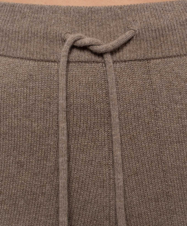 Max Mara Коричневі штани FIABE з кашеміру MXMFIABE зображення 5