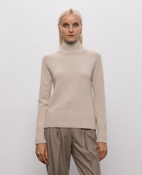 Max Mara Бежевый свитер MANTOVA из шерсти и кашемира SMMMANTOVA